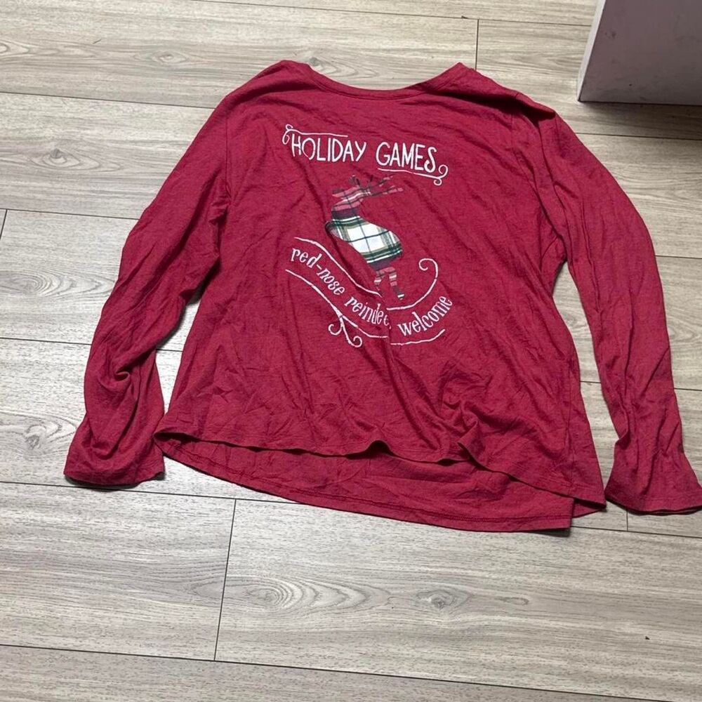Unbranded Men's Red and Burgundy Shirt
